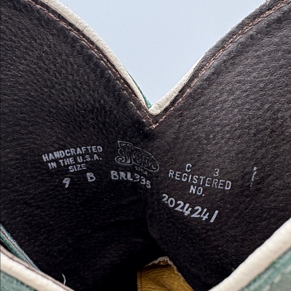 Justin Women’s Size 9 BRL335 Bent Rail Western Cowgirl Leather Boots Turquoise - Picture 5 of 11